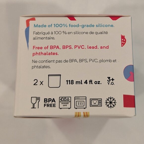 NWT OmieDip Leakproof Containers Silicone (SET of 2, Yellow & Red) - Picture 11 of 13